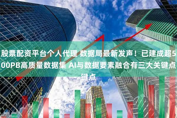 股票配资平台个人代理 数据局最新发声！已建成超500PB高质量数据集 AI与数据要素融合有三大关键点